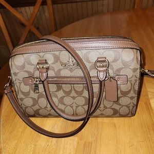 Coach Rowan Satchell in Signature Canvas